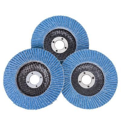 115mm 4.5inch Zirconia Calcined Alumina High Quality Flap Disc for Stainless Steel Polishing