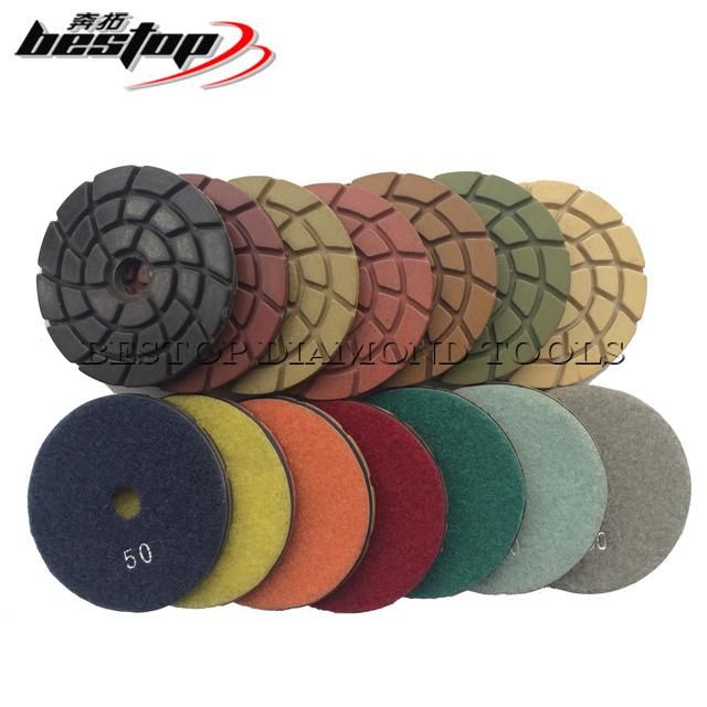 4" Diamond Floor Machine Pads for Granite and Marble Polishing