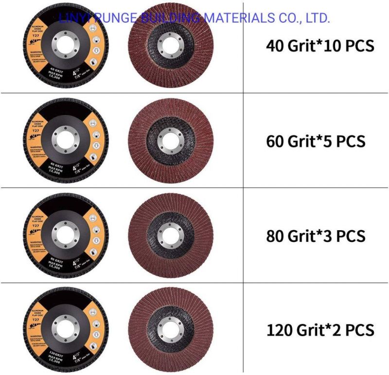 4.5" X 7/8" Premium High Density Zirconia Type 29 Flap Disc 80 Grit 10 Pack for Various Angle Grinder Power Tools