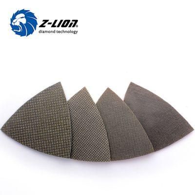 Zlion High Quality Concrete and Stone Corner Triangle Electroplated Diamond Pad
