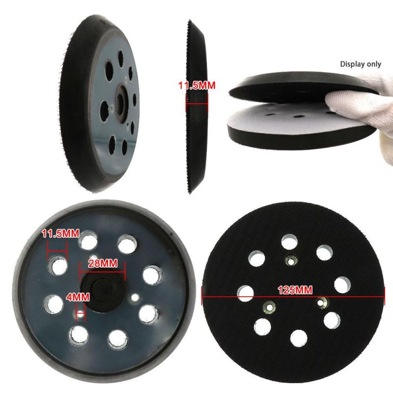 5 Inch 125mm 8-Hole Sanding Pads Backing Pads with 3 Bolts