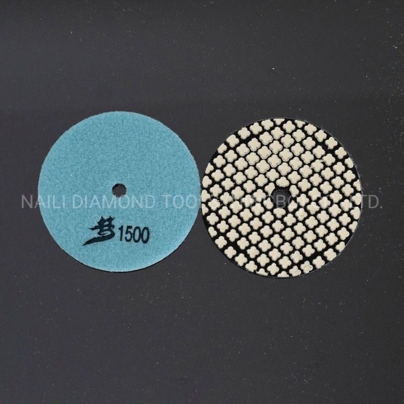 Qifeng Manufacturer Power Tools 7 Steps M-Type Diamond Tools Dry Polishing Pads for Marble/ Granite