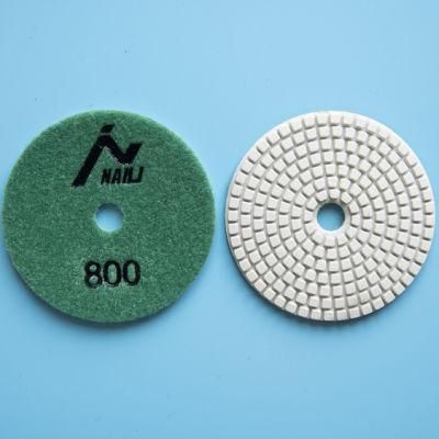 Qifeng Power Tool 3&quot; White Diamond Flexible Wet Polishing Pad Available for Marble
