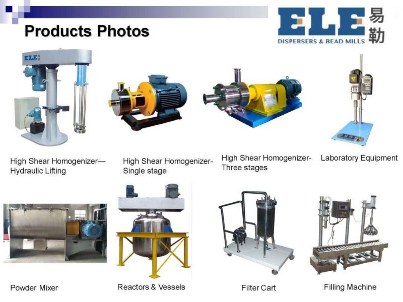 Horizontal Bead Mill with High Wear Resistant Alloy Steel or Ceramic Disc and Chamber