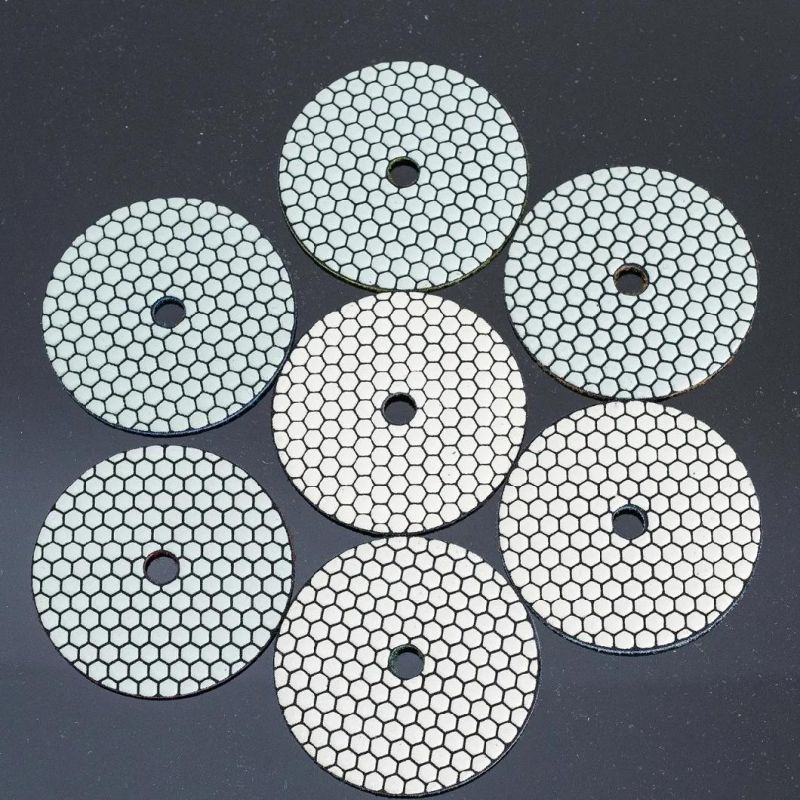 Qifeng 7-Step 4 Inch Diamond Dry Grinding and Polishing Pads for Granite&Marble