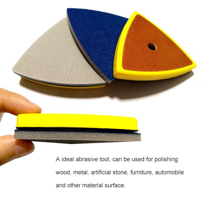 Triangle Backup Sanding Pad with Center Hole 80*80*80mm Sander Backing Pad for Grinding & Polishing