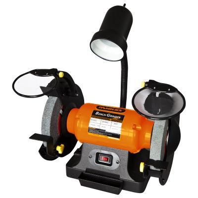 Industrial 220V 370W Double Ended Bench Grinder with Industrial Lamp