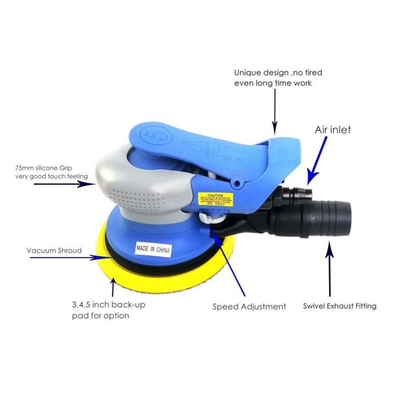 High Speed Durable 6 Inch Self Vacuum Air Sander Professional