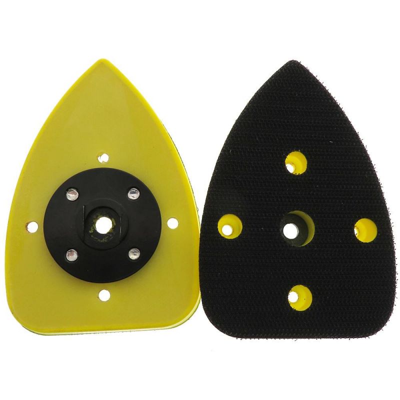 70X100mm Hook and Loop 5-Hole Triangle Sanding Pad for Polishing Grinding