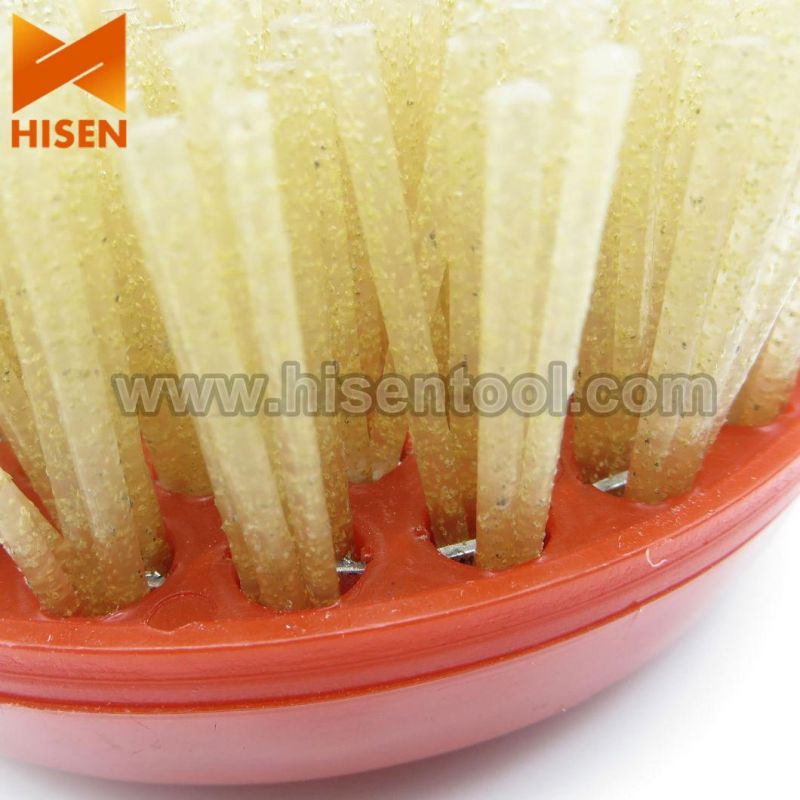 M14 Connected 110mm Diamond Brush Abrasive Brush for Polishing Granite