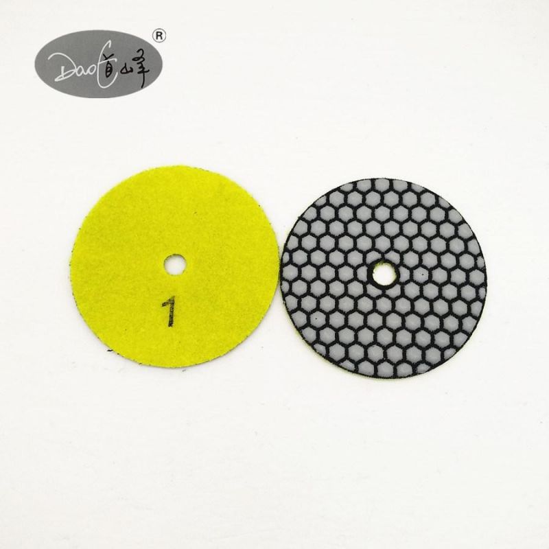 Daofeng 3inch 80mm Granite Dry Polishing Pads for Quartz (hexagon)