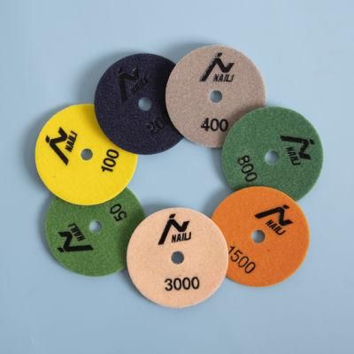 Qifeng Power Tool Abrasive Tool Diamond Resin Binder Polishing Pad Wet Flexible Polishing Pad for Stone Granite Top