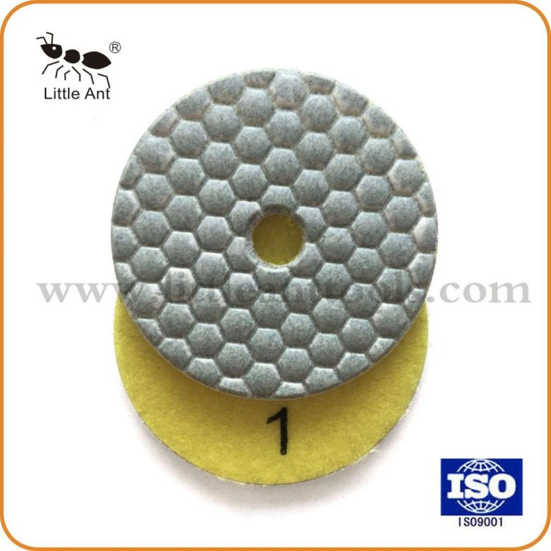Pressed Dry Diamond Floor Polishing Pad Abrasive Tools Grinding Disk for Granite Marble Concrete 3"/80mm