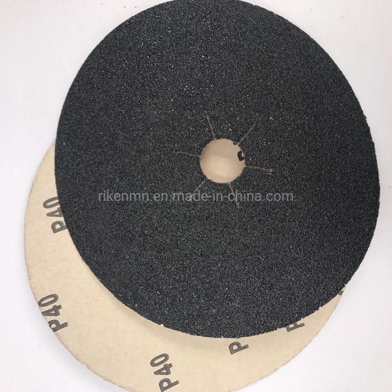 7′′ Heavy Weight Silicon Carbide Paper Center Holes Abrasives Plain Backed Edger Sanding Discs Fiber Disc for Floor Sanders