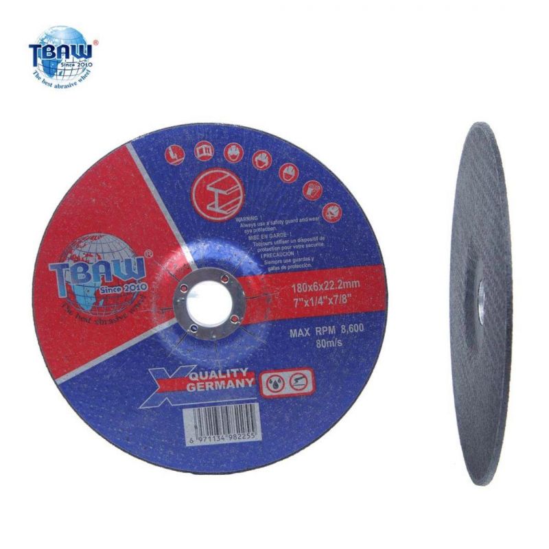 Muela Abrasiva De Disco Duro De Metal / Acero Inoxidable De 180X6X22.2mm PARA Afilar Herramientas De Carburo Cutting Wheel China Factory Disco De Corte