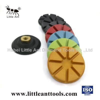 4-Inch 8 Teeth Diamond Resin Floor Polishing Pad for Concrete