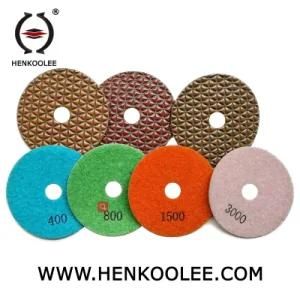 4 Inch Dry Diamond Polishing Pads for Granite, Marble Stones