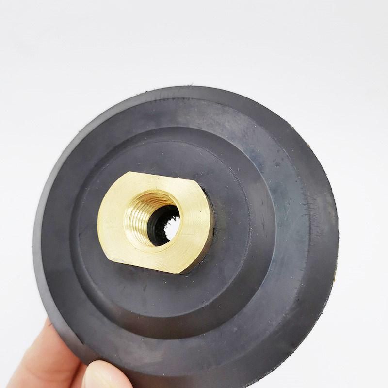 4inch Manufacturer of Diamond Polishing Pad 5/8-11 Rubber Backers Flexible Rubber Holder for Angle Grinder