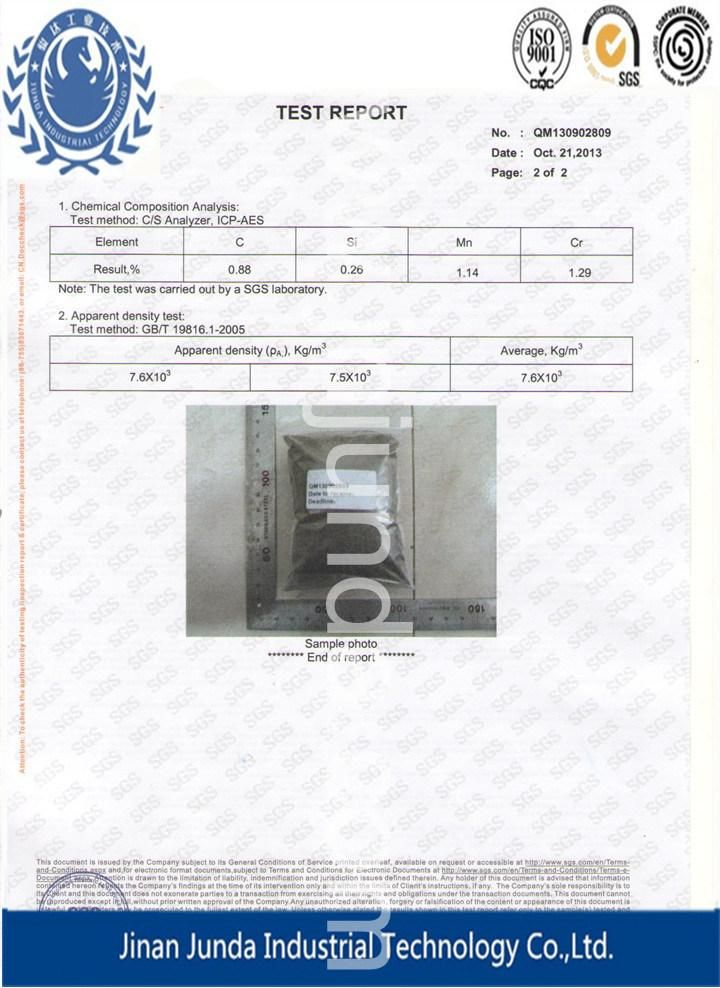 Abrasive Bearing Steel Grit G25 for Gang Sawing Cutting