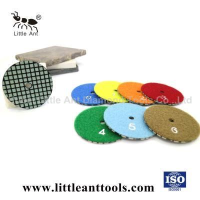 4 Inch Diamond Super Dry Flexible Polishing Pads for Stone