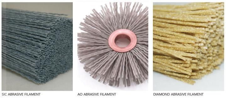 PA612 Polyamide Nylon PA612 N612 Silicon Carbide Sic Round Wavy Crimped Abrasive Filaments for Textile Industry Sueding Brush