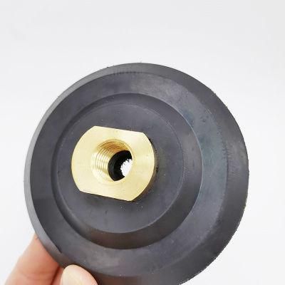 100mm 4 Inch Marble Granite Diamond Pads Backer Flexible and High Efficiency Rubber Backing Pads Manufacturer