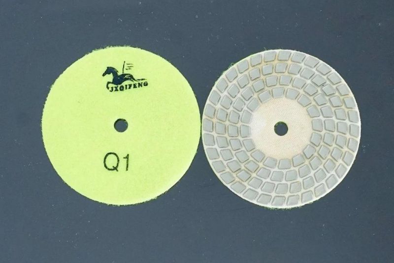 Qifeng Top 4 Steps Diamond Abrasive Tools Dry Polishing Pads for Granite&Marble