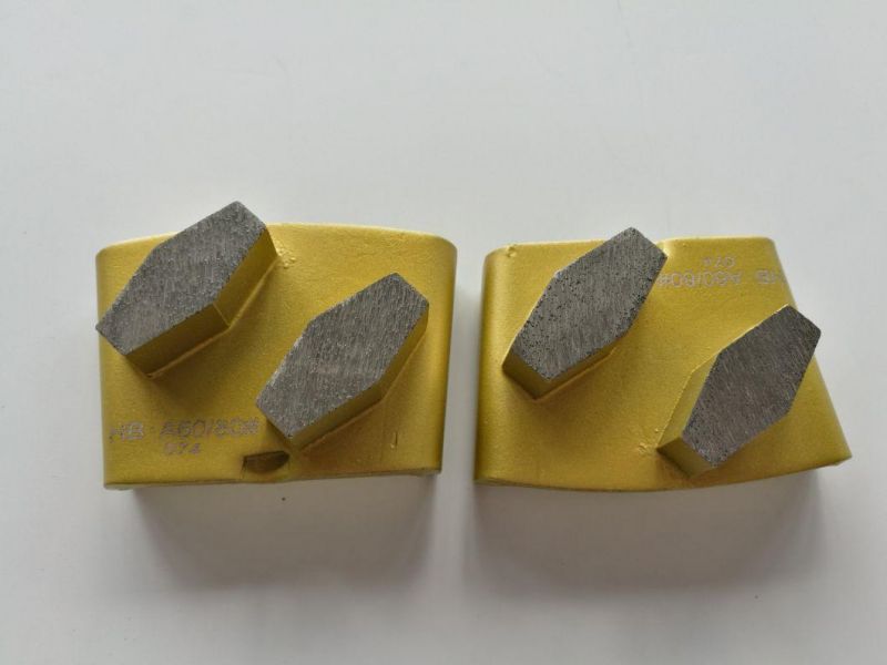 Double Segments Type Diamond Metal Bond Disc for HTC Grinder Concrete Diamond Grinding Block for Floor Grinder