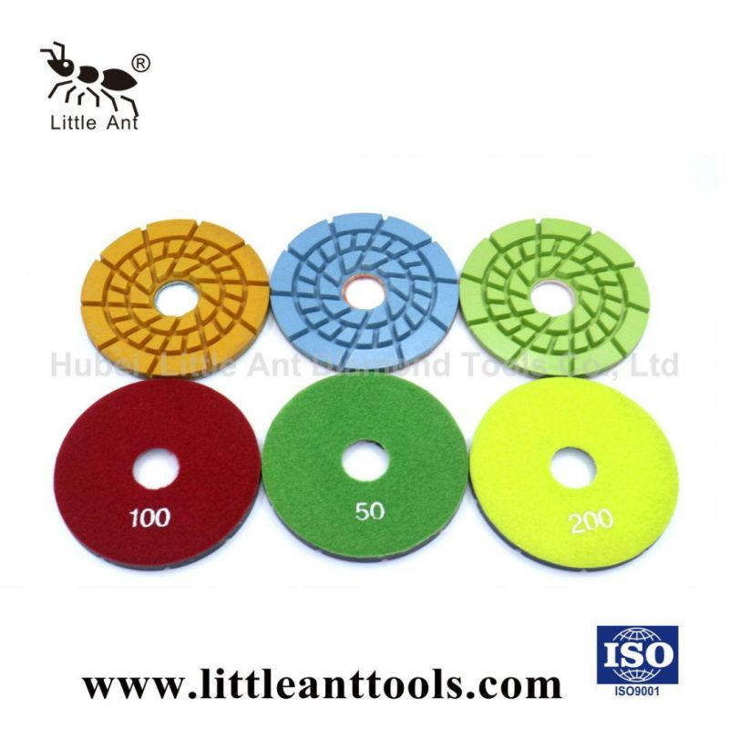 5" Resin Pads Wet Diamond Floor Polishing Pad for Granite, Marble with