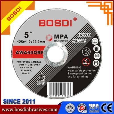 125X1.2X22.2 Cutting Wheel with MPa Certificates, Cutting Disc Cut Metal, Inox, Steel Sheet, Bar, Stainless Steel, Wire, Iron