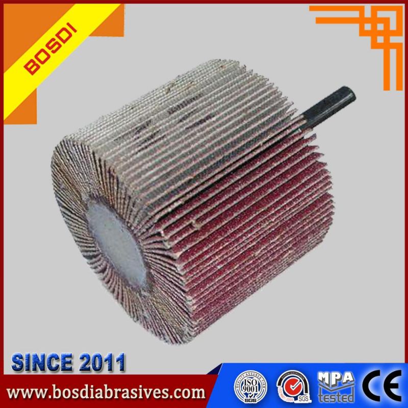 25X25X6mm Abrasive Cns Mounted Flap Wheel Polishing The Metal Sheet, Welding Line, Remove Rust and Burr, Flap Wheel with Shaft