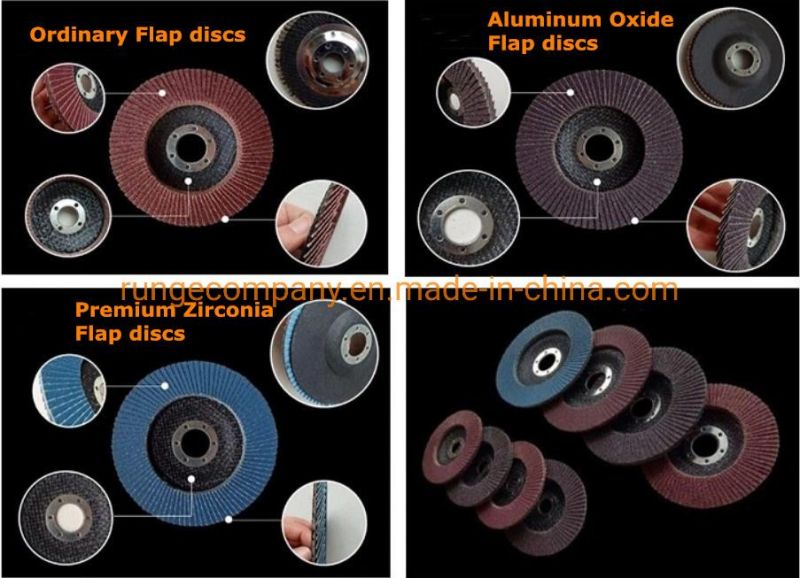 4" Inch Power Tools Parts Aluminium Oxide 60 Grit Flap Disc for Woodworking