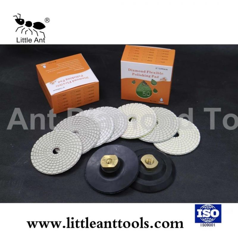 4" White Helical Grinding Disc and Polishing Pad