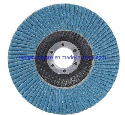 Hardware Power Cutting Tools 4&quot; 80 Grit Abrasive Zirconia Angle Grinder Flap Discs T27