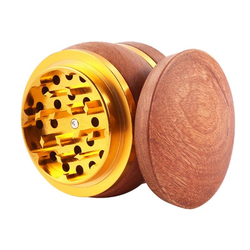 High Quality 4 Parts Wooden Herb Grinder 65mm Grinder