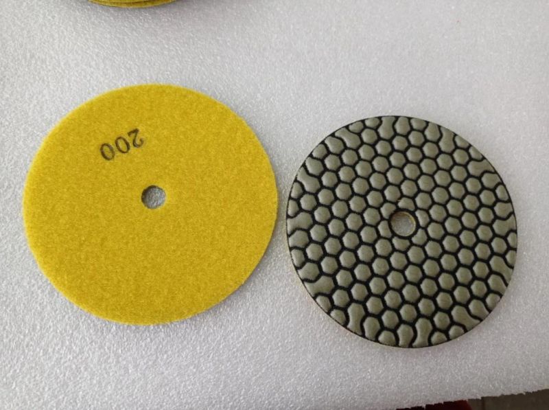 Good Quality 100mm Wet Use Polishing Pad with Honeycomb Shape Segment High Glossy Surface