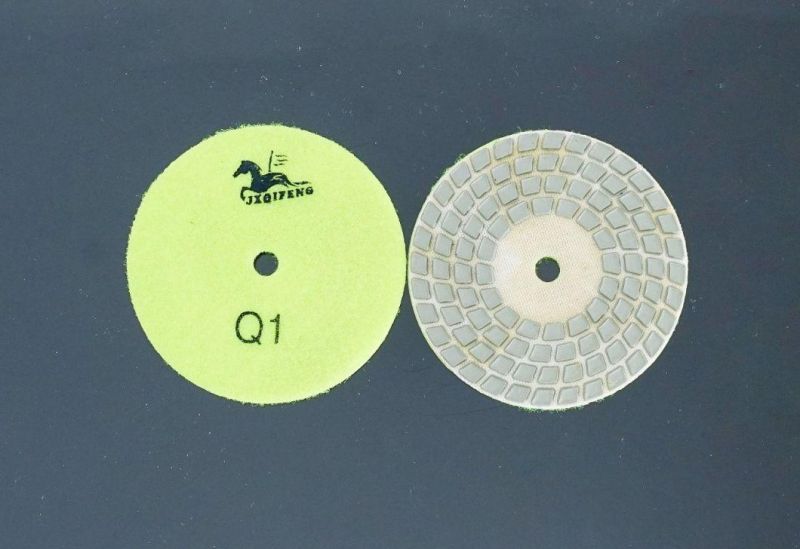 Qifeng 3 Inch/ 80mm 4 Steps Marble/ Granite Dry Resin Polishing Pads