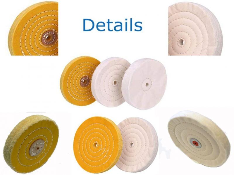 White and Yellow Buff Cloth Wheel