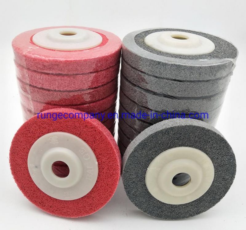 Nylon Fiber Flap Disc Abrasive Grinding Disc Scouring Pad Polishing Buffing Wheel Angle Grinder Sanding Grinding Disc Metal Wood Polishing Wire Drawing