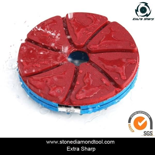 100mm Diamond Resin Snail Lock Stone Edge Resin Polishing Pads