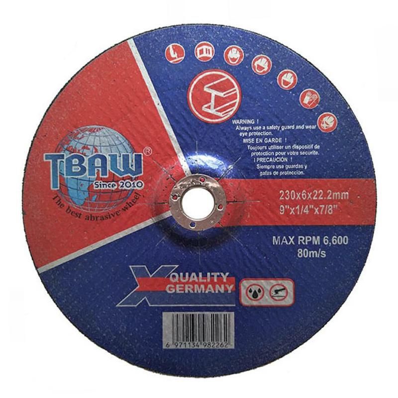 China Factory Type 27 125mm Thickness 3mm 6mm Metal Abrasive Grinding Wheel