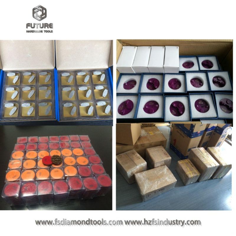 Redi Lock PCD Grinding Shoes Floor Concrete Grinding Pad Segment Remove Epoxy, Resin, Coatings for Husqvarna Grinder