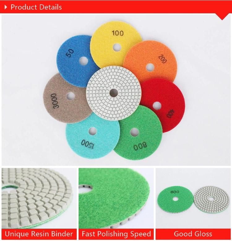 4 Inch Diamond Flexible Dry Polishing Pads (XG-P5P)