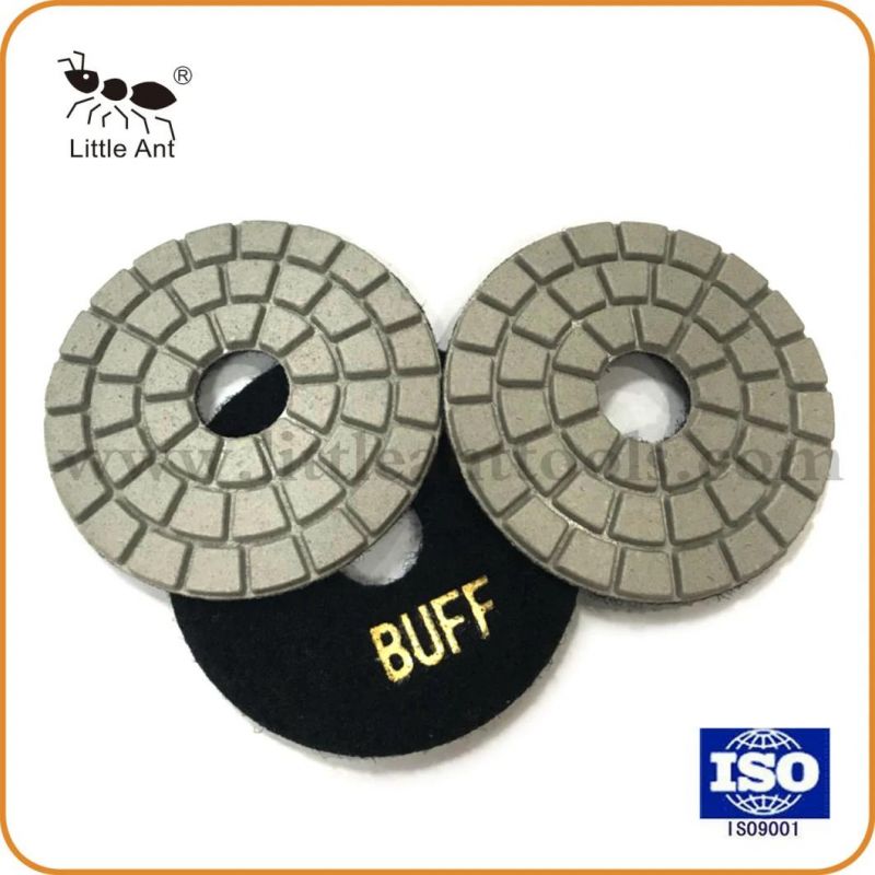 4 Inch Diamond Black White Buff Polishing Pads for Various Stone