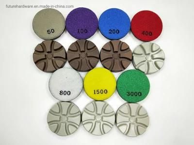 3inch 75mm Grit 50 Resin Bond Flexible Diamond Concrete Polishing Pads Floor Polisher Pads