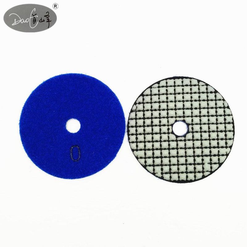 Daofeng 3inch 80mm Dry Polishing Pads for Marble Quartz (Plum)
