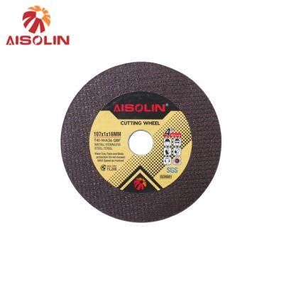 Long Lasting Electric Power Hardware Tools 107mm 4 Inch Cutting Wheel with ISO9001/SGS
