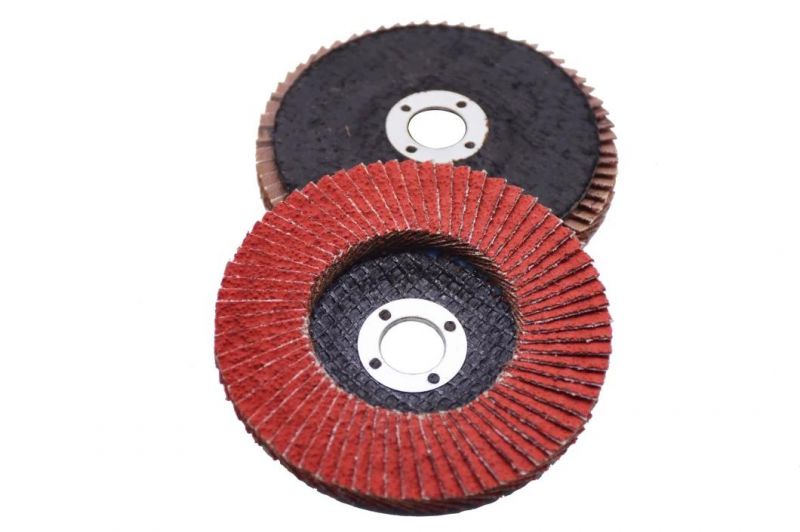 Chinese Manufacturer 14" 80# Red Ceramic Flap Disc with Excellent Self-Sharpening for Angle Grinder