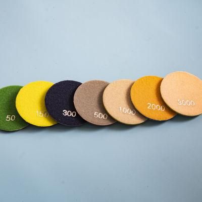 Qifeng 3&quot; Resin Bond Diamond Wet Polishing Pads for Concrete Floor