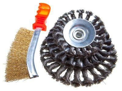 Crimped Bevel Brush - Steel Wire